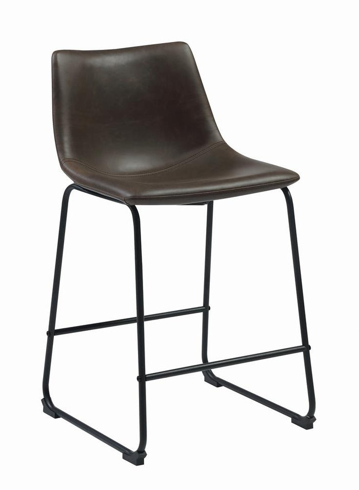 G102535 - Armless Counter Height Stools Two-Tone Brown And Black