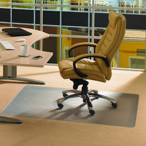 Cleartex Advantagemat PVC Rectangular Chair mat for Plush Pile Carpets Over 3/4" (45" X 53"), Floor Mats, FloorTexLLC, - ReeceFurniture.com - Free Local Pick Ups: Frankenmuth, MI, Indianapolis, IN, Chicago Ridge, IL, and Detroit, MI