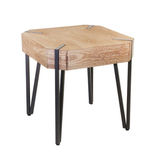 Wooden 20" Side Table, Brown, Kd - ReeceFurniture.com