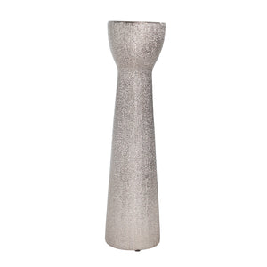 Ceramic 16" Bead Candle Holdersilver - ReeceFurniture.com