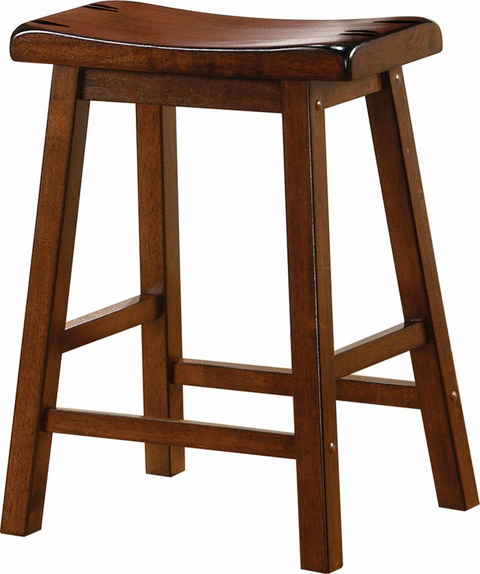 G180069 - Wooden Chestnut Stool - Counter Height or Bar