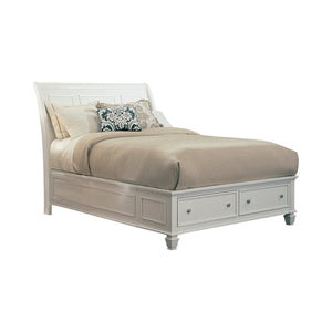 G201303 - Sandy Beach White Bedroom Set - Panel Bed or Storage Sleigh Bed - ReeceFurniture.com