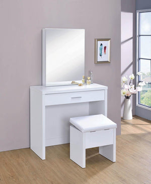 G300290 - 2-Piece Vanity Set With Lift-Top Stool - White - ReeceFurniture.com