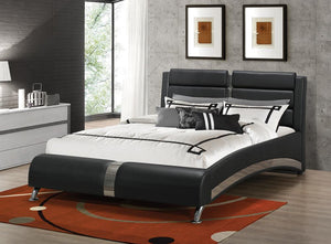 G300350 - Jeremaine Upholstered Bed - Black - ReeceFurniture.com