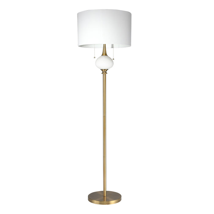 Metal Floor Lamp W/ Decorativeglobe 60.75", Gold