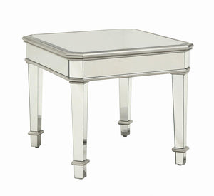G703938 - Cassandra Beveled Top Occasional Table - Silver - ReeceFurniture.com