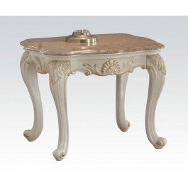 83542 Chantelle End Table w/Marble Top - ReeceFurniture.com