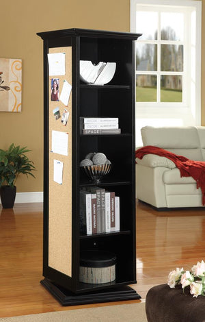 G910080 - Swivel Accent Cabinet With Cork Board - Black - ReeceFurniture.com