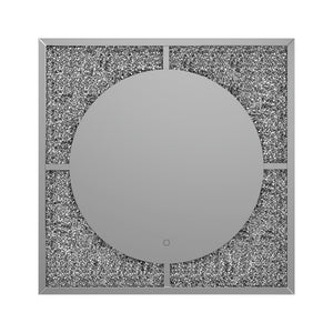 G961554 - LED Wall Mirror - Silver And Black - ReeceFurniture.com