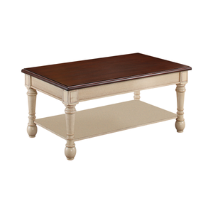 G704418 - Rectangular Occasional Table - Dark Cherry And Antique White - ReeceFurniture.com