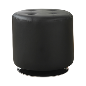 G500554 - Round Upholstered Ottoman - White, Grey or Black - ReeceFurniture.com