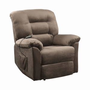 G601025 - Upholstered Power Lift Recliner - Brown Sugar or Chocolate - ReeceFurniture.com
