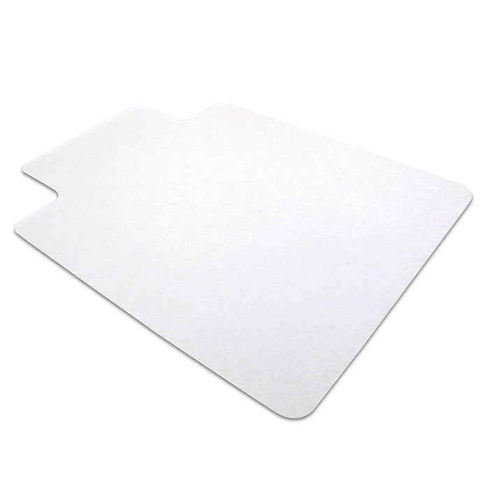 EcoTex Enhanced Polymer Clear Chair mat for Standard Pile Carpets 3/8" or less , Rectangular with Front Lipped Area for Under Desk Protection(36" X 48")