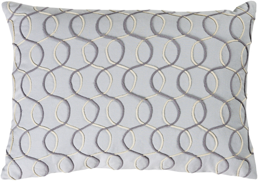 Solid Bold II Pillow Cover - Medium Gray, Charcoal, Cream - SDB001 - ReeceFurniture.com