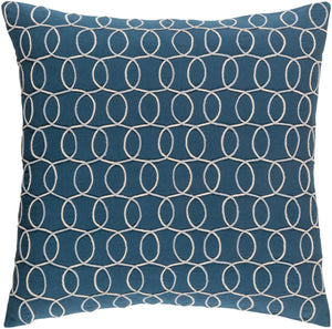 Solid Bold II Pillow Cover - Dark Blue, Medium Gray, Cream - SDB004 - ReeceFurniture.com