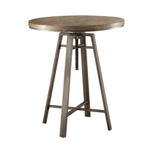 G101811 - Adjustable Swivel Bar Table And Stool - Brushed Nutmeg - ReeceFurniture.com