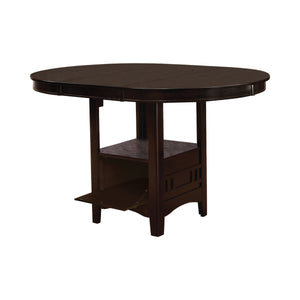 G102888 - Lavon Counter Height Dining - Black Faux Leather With Espresso - ReeceFurniture.com