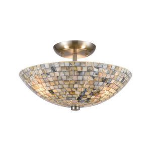 Capri - Semi Flush Mount - Satin Nickel - ReeceFurniture.com