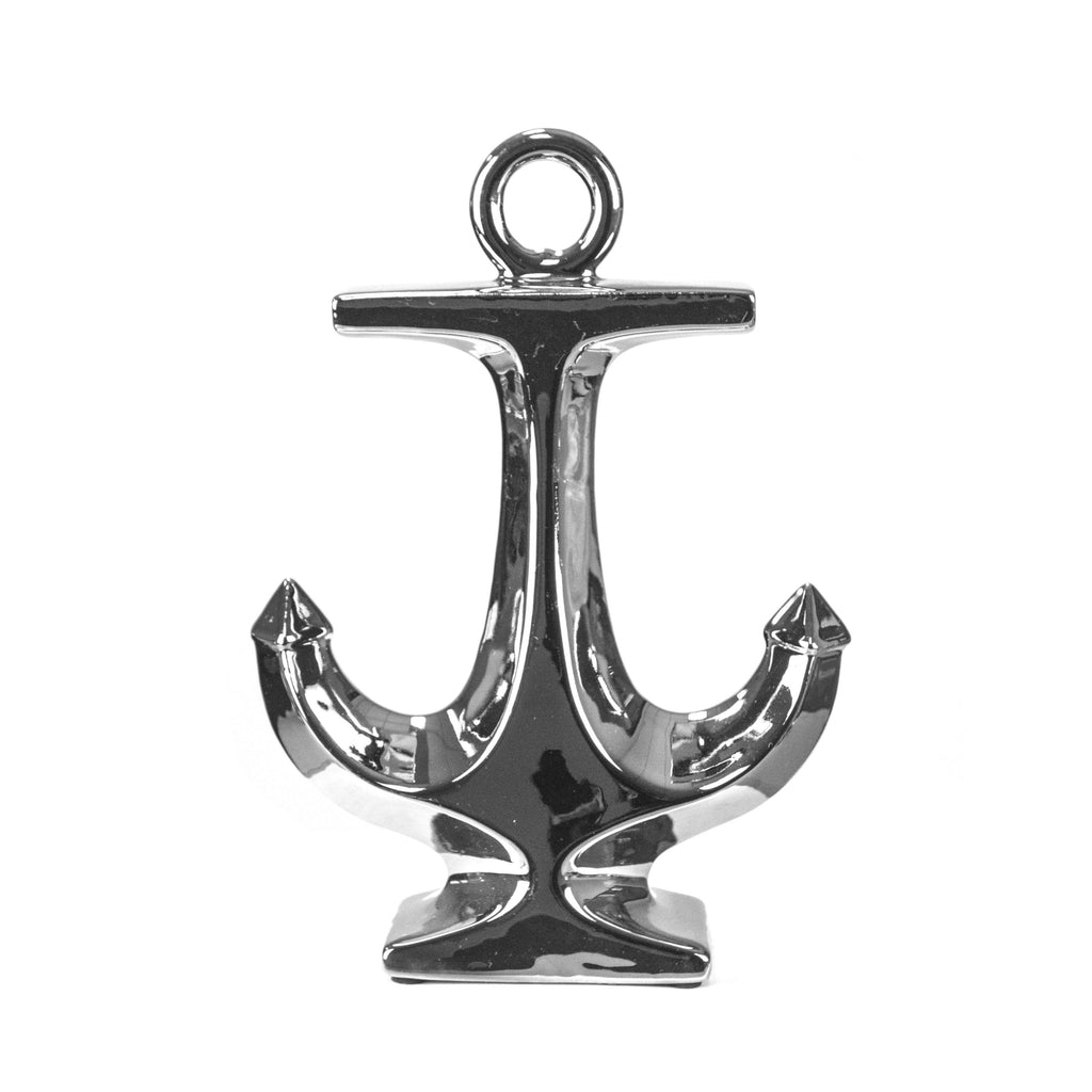 Silver Ceramic Anchor 13" - ReeceFurniture.com