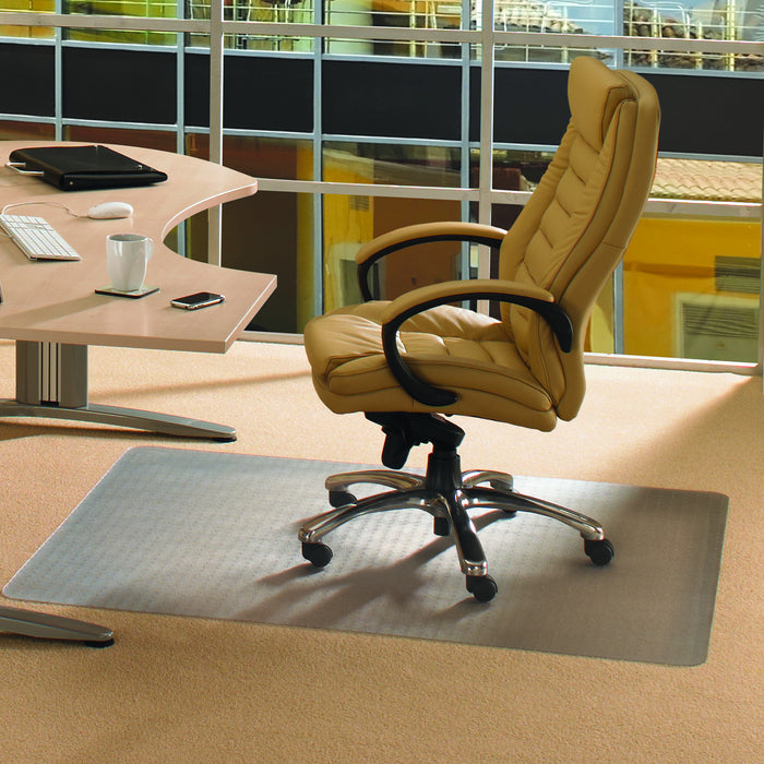 Cleartex Advantagemat PVC Rectangular Chair mat for Plush Pile Carpets Over 3/4" (45" X 53")