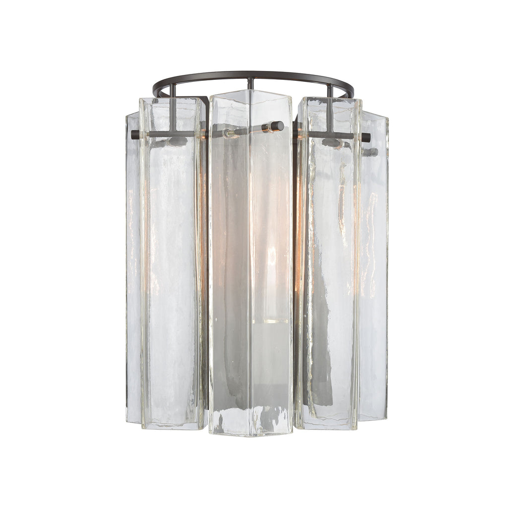 Cubic Glass - Sconce - Oil Rubbed Bronze - ReeceFurniture.com