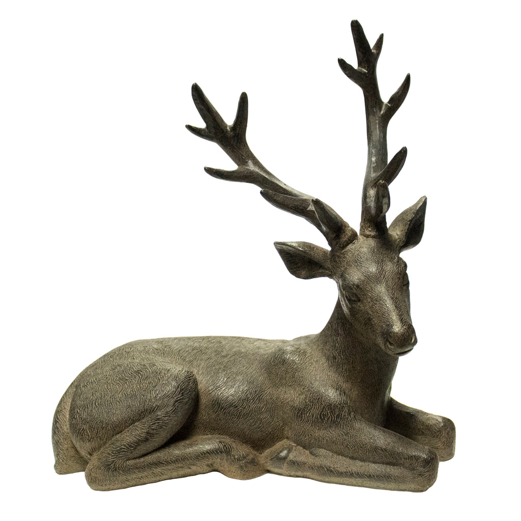 Brown Resin Deer, Sitting - ReeceFurniture.com