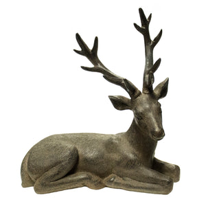 Brown Resin Deer, Sitting - ReeceFurniture.com