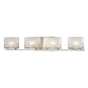 Chiseled Glass - Vanity Light - Brushed Nickel - ReeceFurniture.com