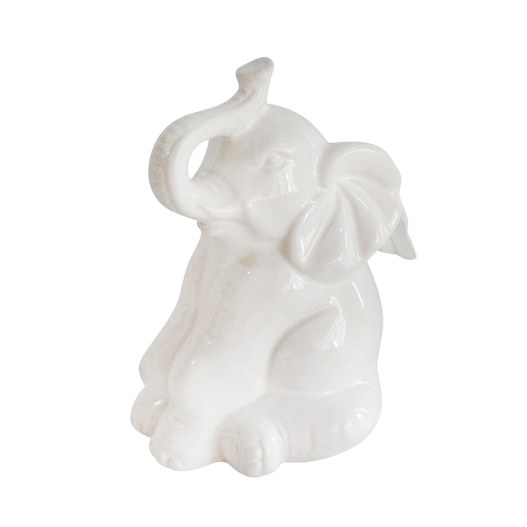 White Angel Elephant, Sitting - ReeceFurniture.com