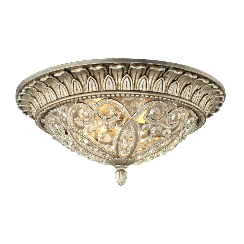 Andalusia - Flush Mount - Aged Silver - ReeceFurniture.com