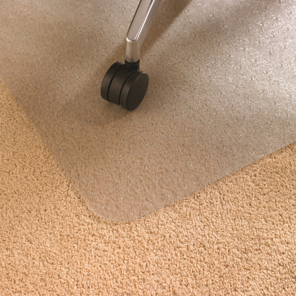 Cleartex Advantagemat PVC Clear Chair mat for Low Pile Carpets 1/4" or less , Rectangular with Front Lipped Area for Under Desk Protection, Floor Mats, FloorTexLLC, - ReeceFurniture.com - Free Local Pick Ups: Frankenmuth, MI, Indianapolis, IN, Chicago Ridge, IL, and Detroit, MI
