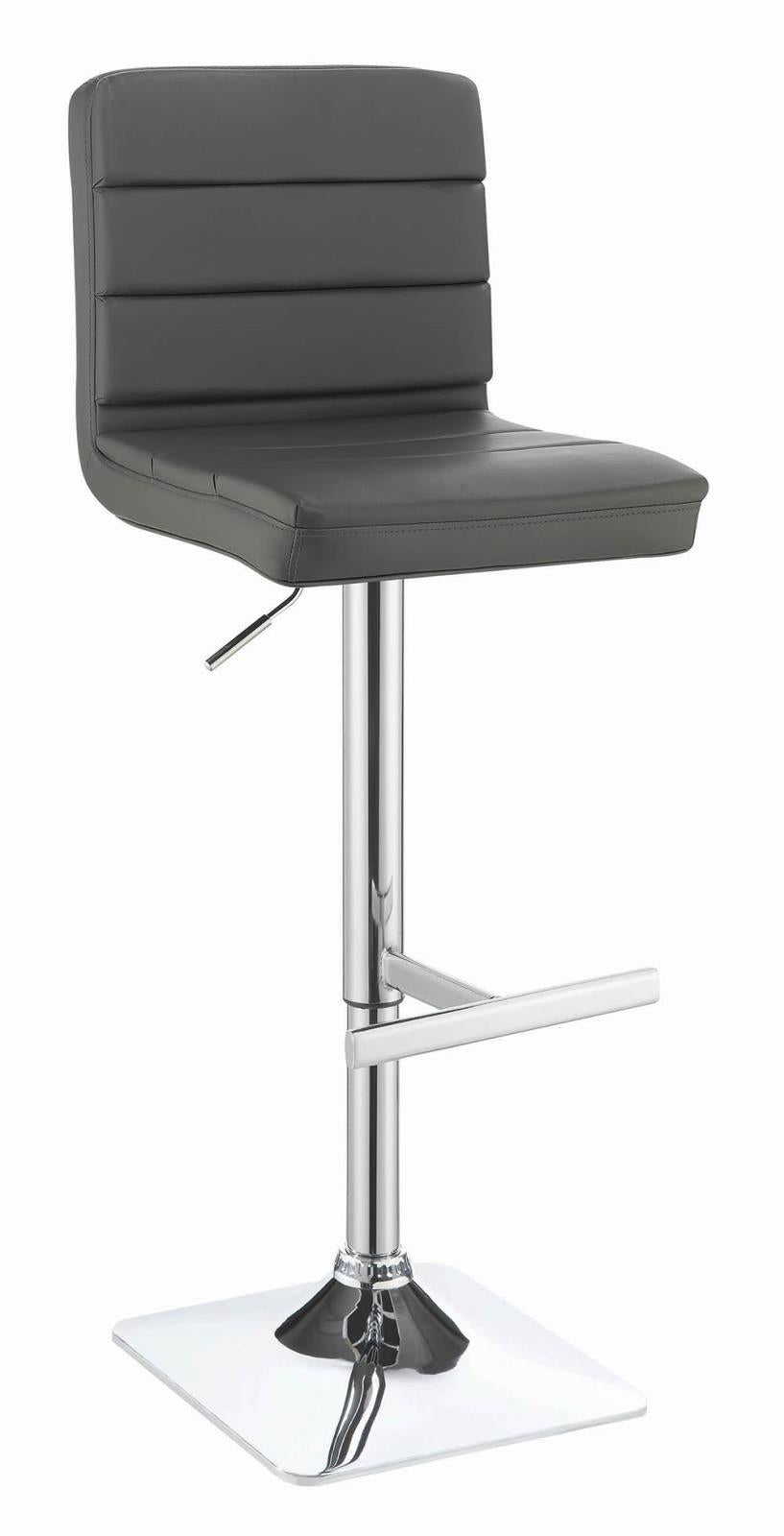 G120694 - Upholstered Adjustable Bar Stool with Chrome - White, Black or Grey - ReeceFurniture.com