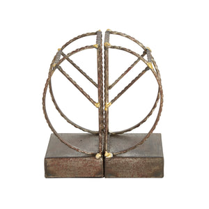 S/2 Metal Twist Wire Bookends Ds - ReeceFurniture.com