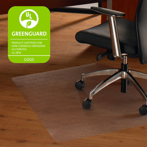 Cleartex Ultimat, Polycarbonate Corner Workstation Chair mat for Hard Floors (48" X 60"), Floor Mats, FloorTexLLC, - ReeceFurniture.com - Free Local Pick Ups: Frankenmuth, MI, Indianapolis, IN, Chicago Ridge, IL, and Detroit, MI