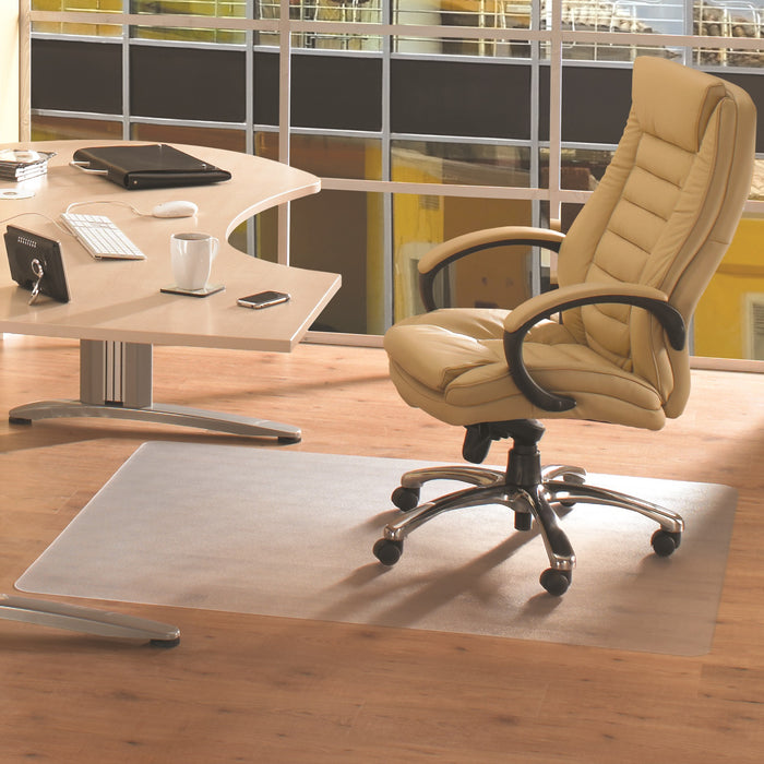 Cleartex Advantagemat PVC Rectangular Chair mat for Hard Floor