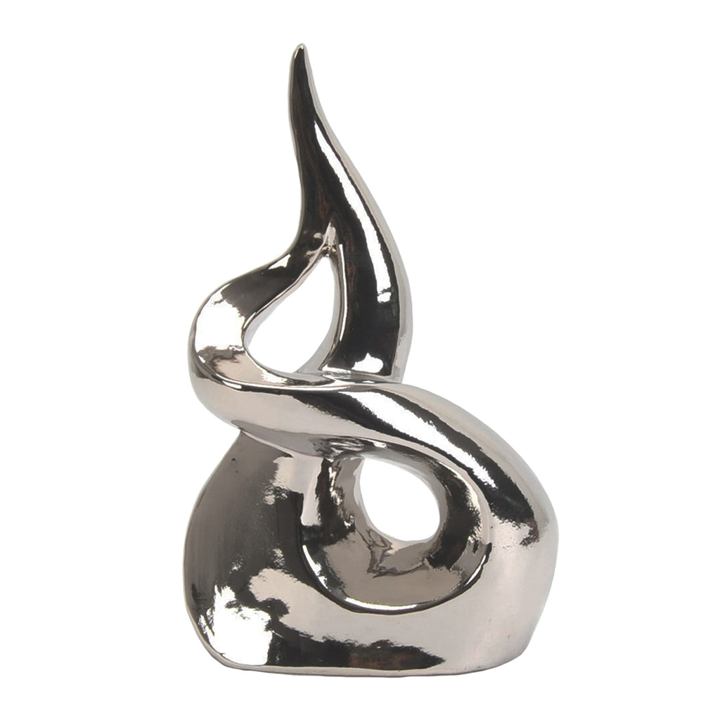 Abstract Silver Sculpture 12.5" - ReeceFurniture.com