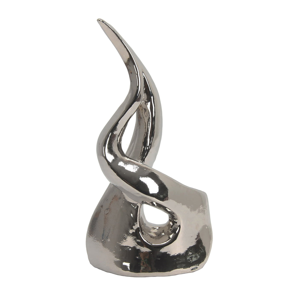 Abstract Silver Sculpture 14.25" - ReeceFurniture.com