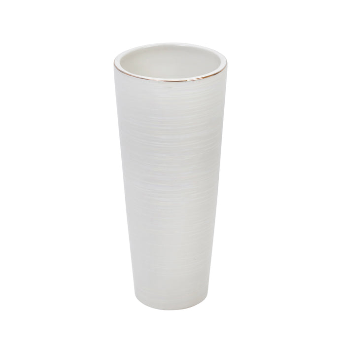 Pearlescent Ceramic Vase 11.75"