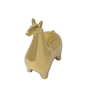 Gold Ceramic Horse, 10" - ReeceFurniture.com