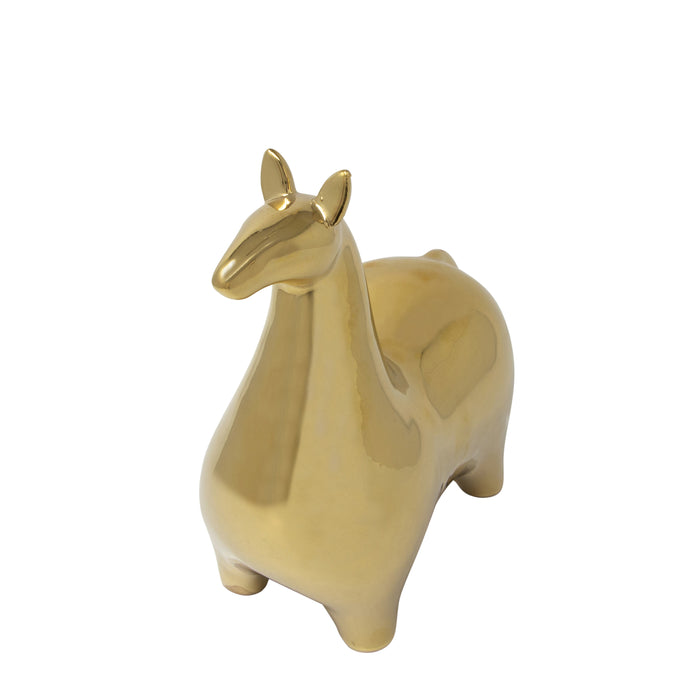 Gold Ceramic Horse, 10"