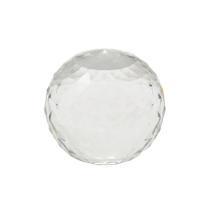 Faceted Clear Glass Orb 4.75" - ReeceFurniture.com