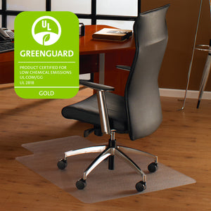 Cleartex Ultimat Polycarbonate Clear Chair mat for Hard Floor, Rectangular with Front Lipped Area for Under Desk Protection, Floor Mats, FloorTexLLC, - ReeceFurniture.com - Free Local Pick Ups: Frankenmuth, MI, Indianapolis, IN, Chicago Ridge, IL, and Detroit, MI