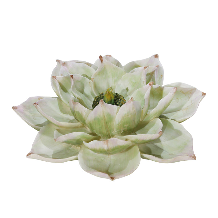 Green Lotus Wall Flower 14.25"