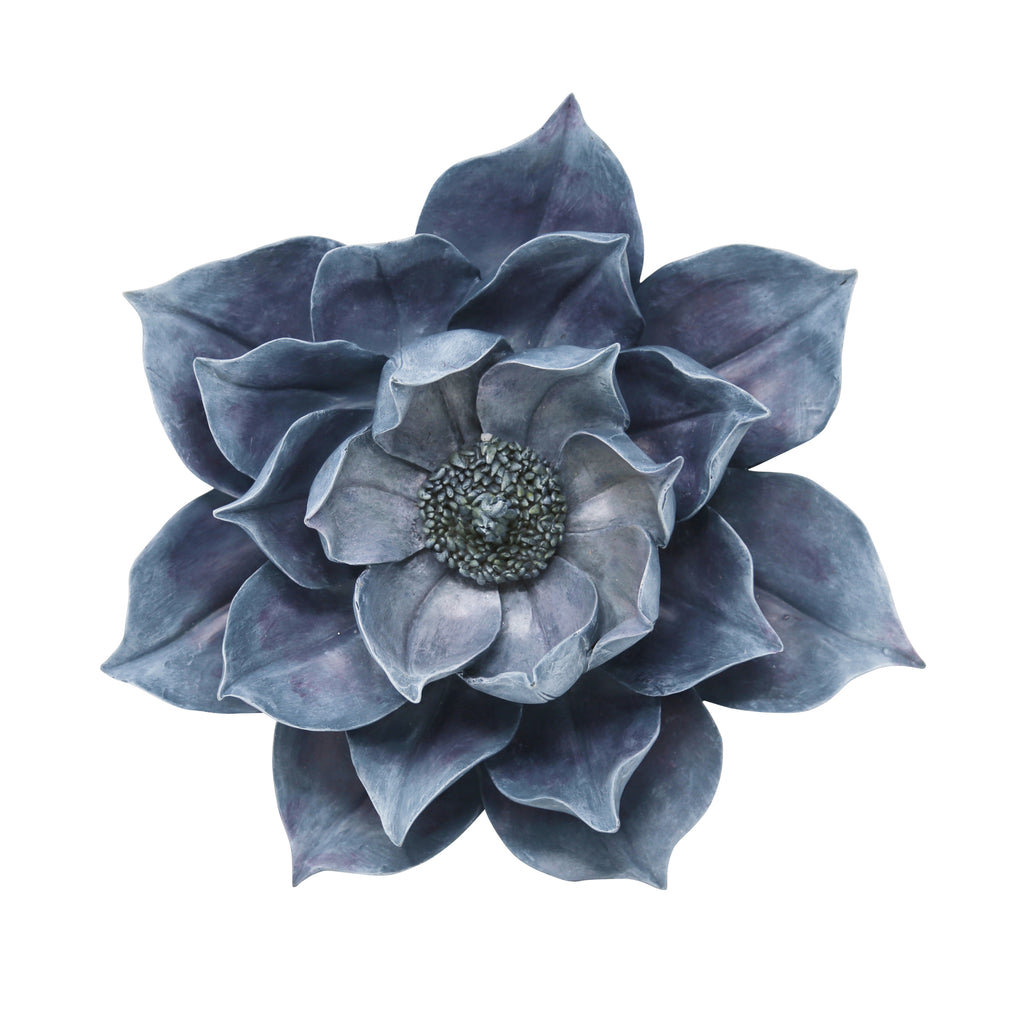 Blue Lotus Wall Flower 14.25" - ReeceFurniture.com