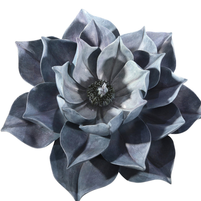 Blue Lotus Wall Flower 11.25"