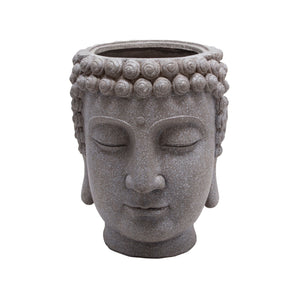 Gray Buddha Head Planter - ReeceFurniture.com