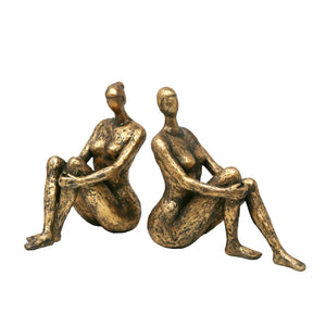 S/2 Bronze Lady Bookends - ReeceFurniture.com