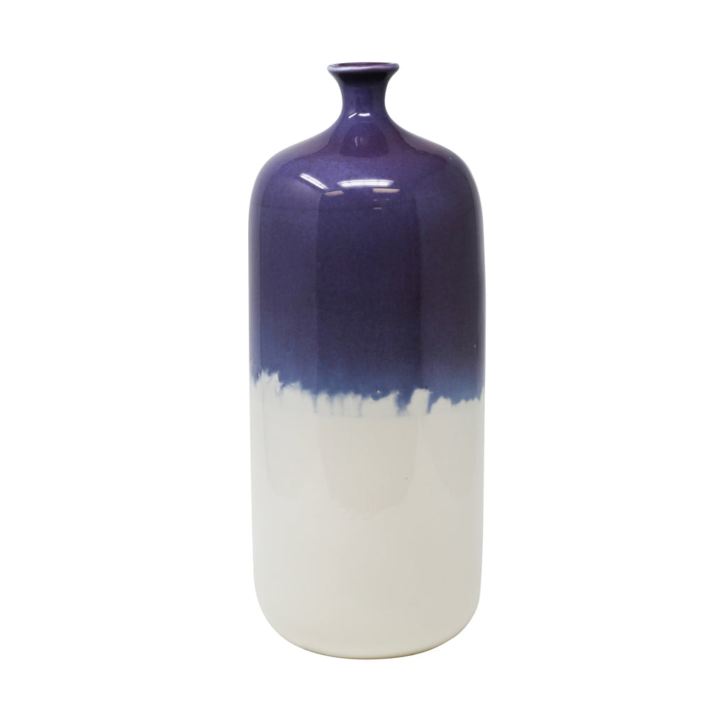 Purple/White Vase 15" - ReeceFurniture.com