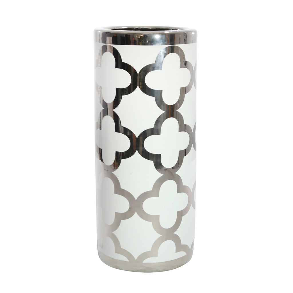 White/Silver Umbrella Stand - ReeceFurniture.com