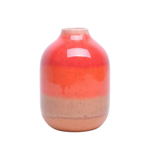Orange Mix Ceramic Vase Ds 7.75" - ReeceFurniture.com